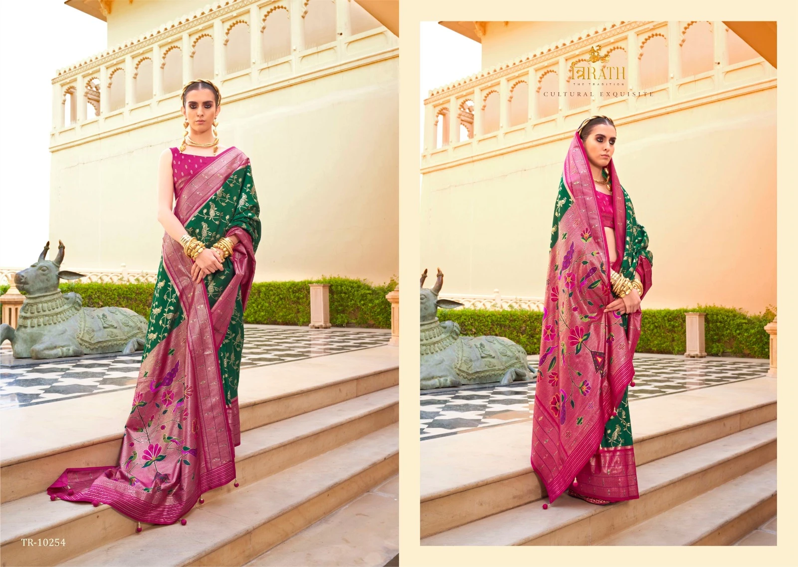 Trirath Swastik Pv Silk Wholesale Fancy Sarees Catalog — Wholesale Sarees, MPA wholesale from Surat — view 4
